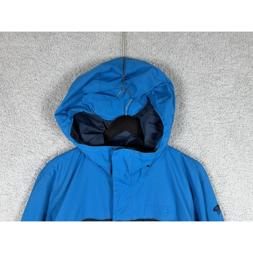 Mountain Hardwear Binx Ridge Quadfecta Jacket Mens Black Size M Hooded‎ Blue